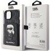 Karl Lagerfeld KLHCP15SSAKKNSCK iPhone 15 / 14 / 13 6.1 czarny/black hardcase Saffiano Cardslots and Stand Monogram Ikonik